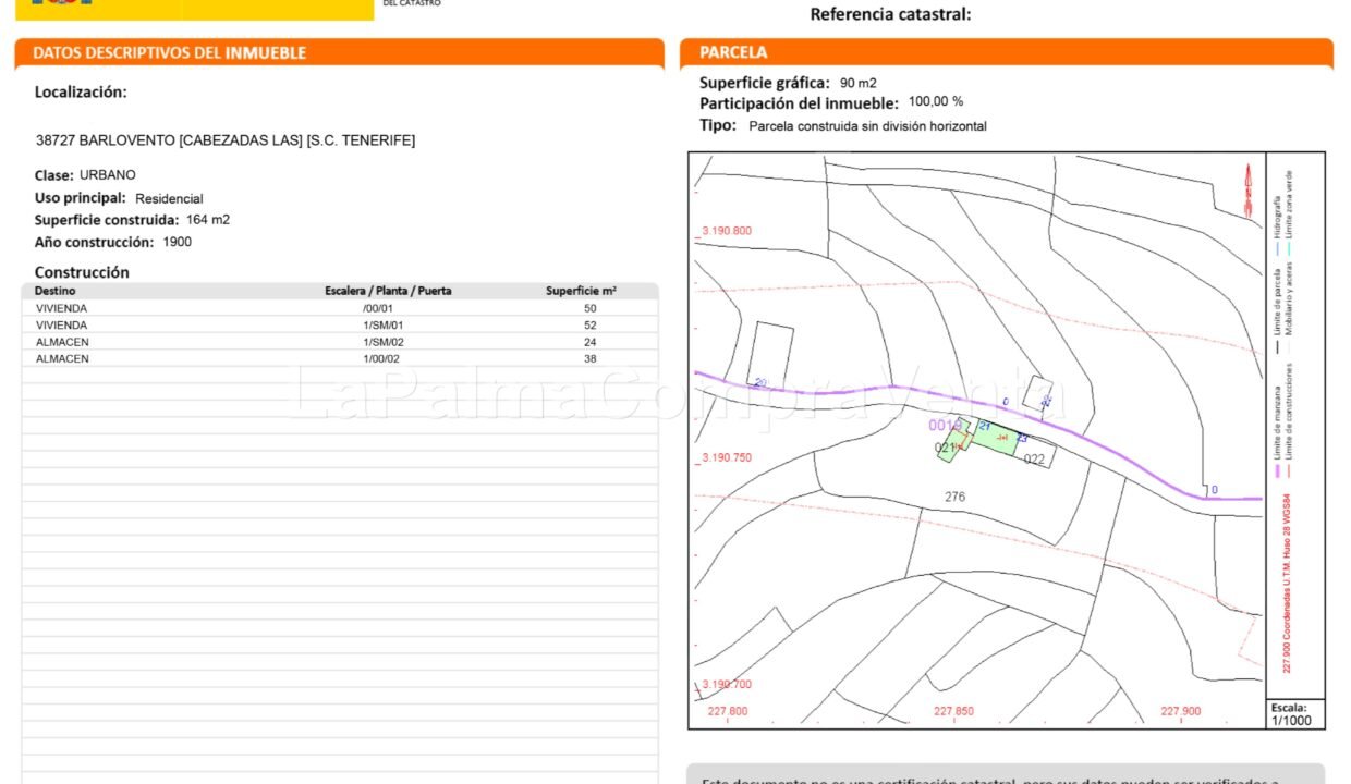 Certificación Descriptiva y Gráfica Catastral 001902100BS2