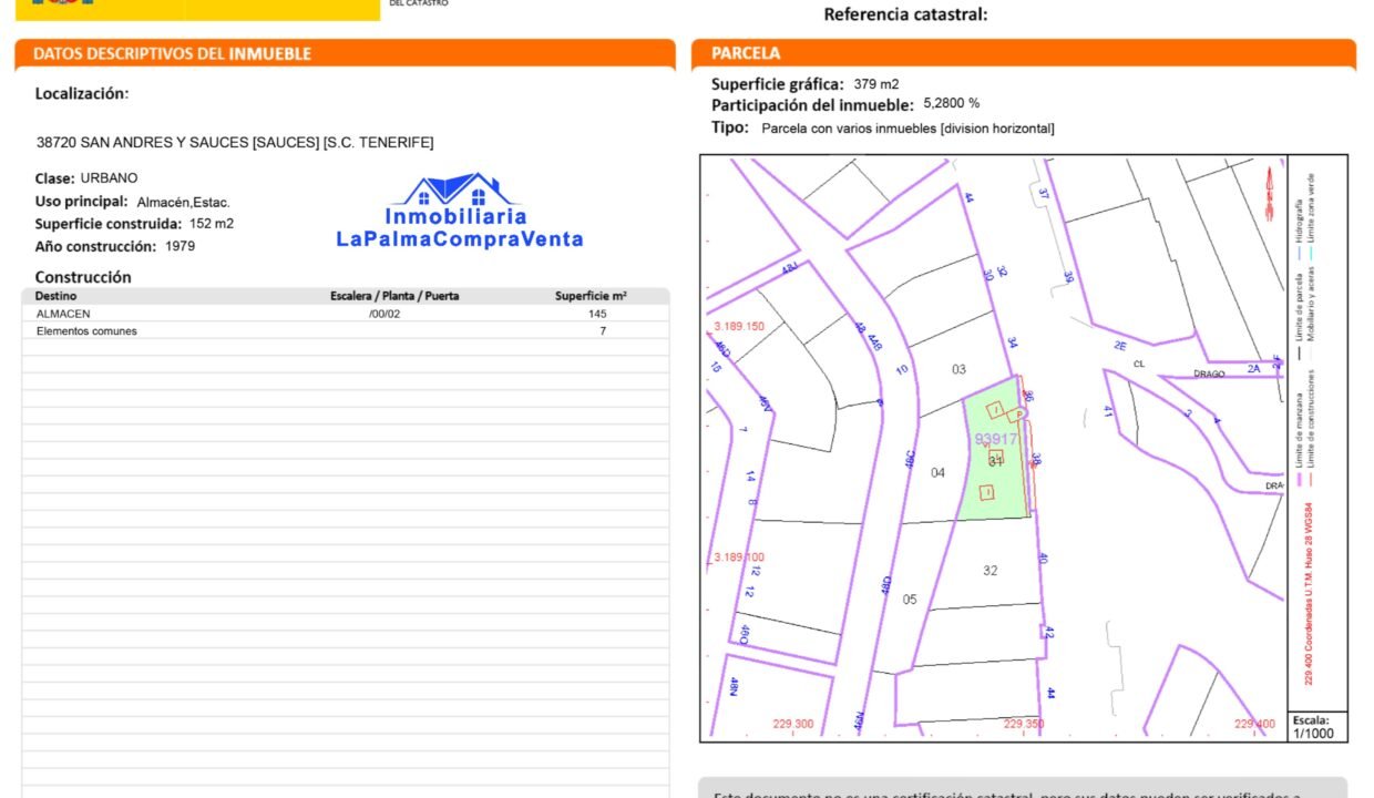 Certificación Descriptiva y Gráfica Catastral 9391731BS289